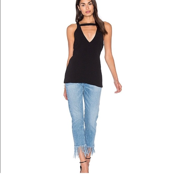 Stone‎ Cold Fox NWT Black Strappy Sleeveless Top SCF Size 2/ US 4 - Picture 1 of 12